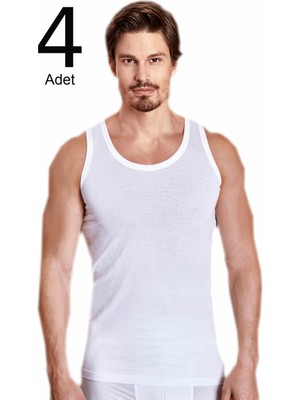 Erkek Beyaz 4'lü Paket Klasik Atlet ELF568BER1020CCM4