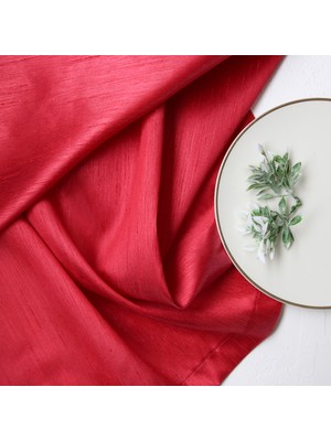 Kırmızı Dertsiz Osmanlı Ipeği Masa Örtüsü   100X100 cm