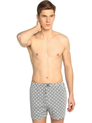 Erkek Karışık Desen 5'li Paket Düğmeli Boxer ELF568S0007CCM5