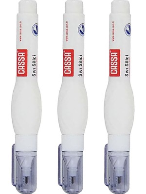 Kalem Daksil 3 Adet Cassa Sıvı Düzeltme Kalemi Tükenmez Pilot Kalem Mürekkep Kapatıcı Silici Örtücü Yazı Düzeltici