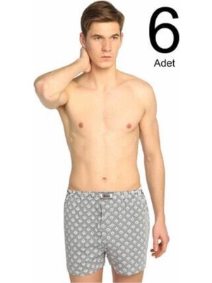 Erkek Karışık Desen Boxer 6'lı Paket 0007