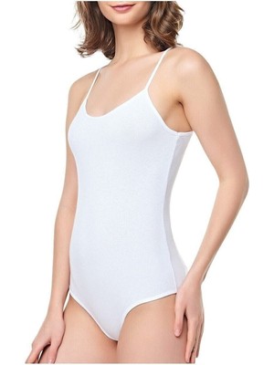 Kadın Beyaz Ip Askılı Çıtçıtlı Body 6'lı
