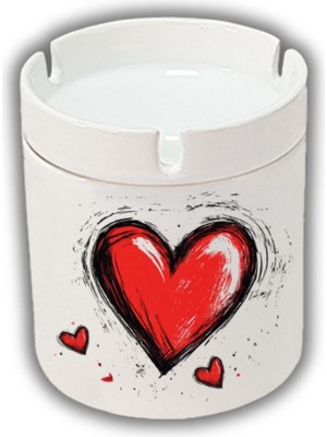 Kalp Baskılı Küllük Kül Tablası Doğum Günü Hediyesi