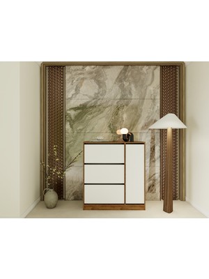 MasifMarket Korikos Düşer Kapaklı Ayakkabı Dolabı