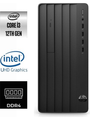Hp Pro Tower 290 G9 I3-12100 9M938AT-001 32GB 512GB UHD Graphics 730 Freedos Masaüstü Bilgisayar