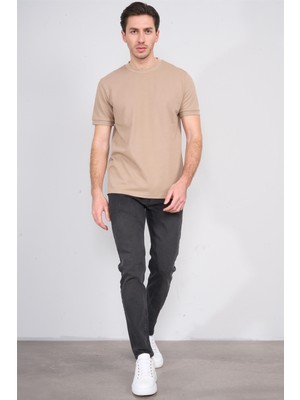 Mentality 6443 Erkek Proton Slim Fit Kot Pantolon Antrasit