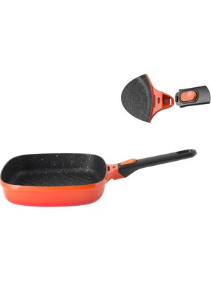 Berghoff Gem Çıkarılabilir Saplı Stay Cool Izgara Tava Turuncu 24 Cm