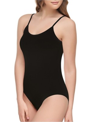 Tutku Kadın 3'lü Yıldızı Çıtçıtlı Body Siyah