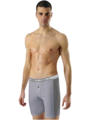 Erkek 3'lü Likralı Pamuk Uzun Boxer 1114