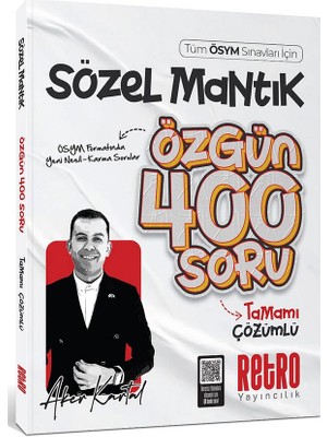 2026 Ags Tyt Kpss Ales Dgs Tüm Ösym Sınavları Için Sözel Mantık Soru Bankası Retro Yayınları Aker Kartal