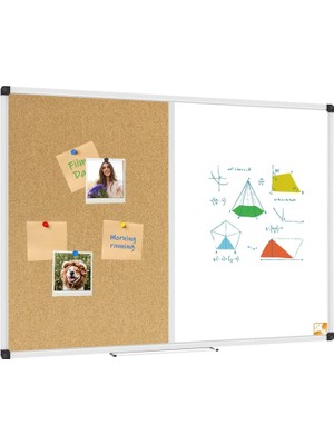 Cengo Aluminyum Çerçeve Yazı Tahtası 60X90 cm Çift Fonksiyonlu Kullanım İçin Uygun