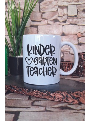 Kindergarten Teacher Baskılı Retro Hediyelik Baskılı Çay Kahve Sunum Kupa Bardak