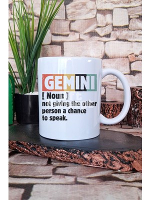 Gemini Noun Definition Baskılı Ikizler Burcu Astroloji Hediye Baskılı Kupa Bardak