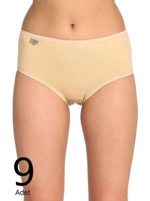 Kadın Siyah 9'lu Paket  Likralı Bato Külot ELF568T0924CCM9