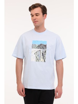 Lumberjack ML VITO 11URB4006 5FX Açık Mavi Erkek Kısa Kol T-Shirt