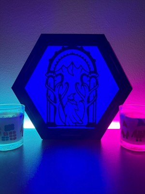 Mavi Renkli Masaüstü Dekoratif Lamba, Şık ve Modern Tasarım