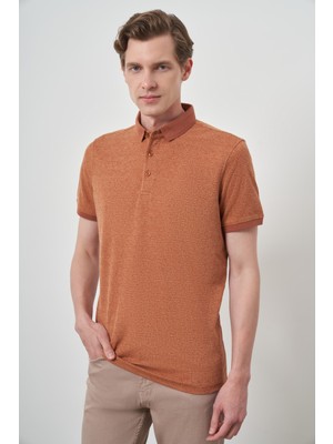 Erkek Kiremit Trend  Polo Yaka T-Shirt