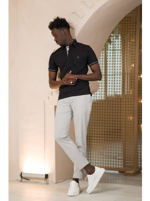 Paul Martin Regular Fit Yaka Garnili Pamuklu Polo Yaka T-Shirt