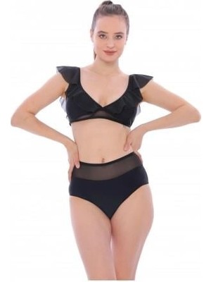 Argisa Düz Fırfırlı Yüksek Bel Yeni Bikini