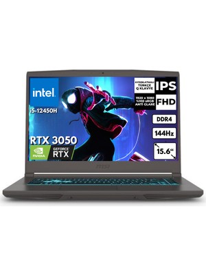 Msı Thin 15 I5-12450H 48GB 512 GB SSD  4gb RTX3050 15.6" 144Hz Fhd Windows 11 Pro Taşınabilir Bilgisayar B12UC-1478XTRAT82