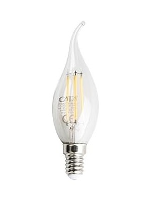 Cata CT-4062 4W/3000K Kıvrık Buji LED Flament Ampul (G.ışığı) Cata