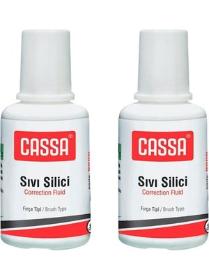 Sıvı Silici Daksil 2 Adet Cassa 18 ml Fırçalı Sıvı Düzeltici Daksil Yazı Düzeltici Okul Ofis Büro Fırça Uçlu Daksil