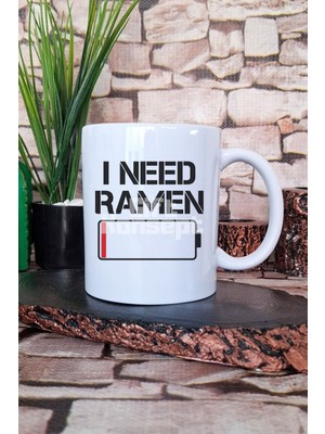 I Need Ramen Baskılı Japon Noodle Aşkı Anime Manga Hediyelik Baskılı Çay Kahve Sunum Kupa Bardak