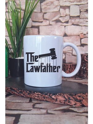 The Lawfather Baskılı Komik Avukat Hediyelik Baskılı Çay Kahve Sunum Kupa Bardak