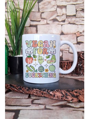 Vegan For Everything Hediyelik Baskılı Çay Kahve Sunum Kupa Bardak
