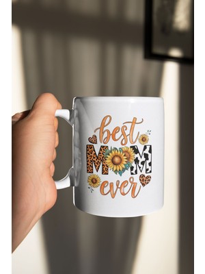 Best Mom Ever Baskılı Anneler Günü Doğum Günü Anneye Hediye Kupa Bardak