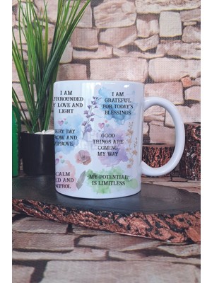 My Daily Affirmation Yazılı Günlük Olumlama Manifest Sözü Hediye Baskılı Kupa Bardak