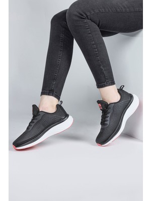 29828 Siyah - Somon Pembe Kadın Sneaker Günlük Spor Ayakkabı