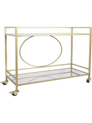 Charlotte Gold Metal Servis Arabası