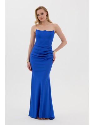 Carmen Kadın Straplez Maxi Boy Abiye Elbise 58565 Saks