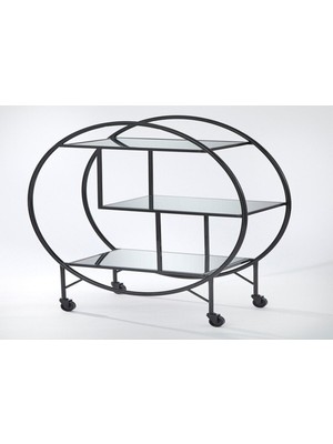 Judit Siyah Metal Servis Arabası