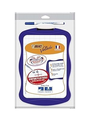 Velleda Mini Beyaz Tahta, Kalem 1721, Silgi, 20 x 30 Cm. Yazı Tahtası, Mavi Kalem ve Silgi ile