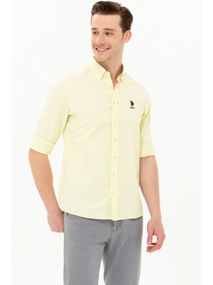 U.S. Polo Assn. Erkek Açık Sarı Gömlek Basic 50262980-VR004