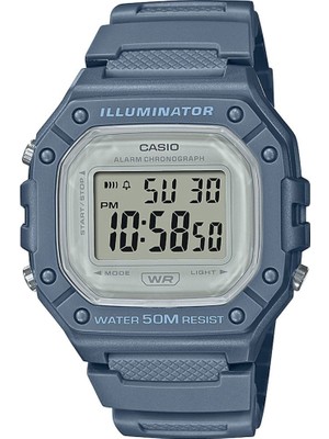 Casio W-218HC-2AVDF Erkek Kol Saati Dijital 5 ATM Suya Dayanıklı Plastik Kasa ve Kordon