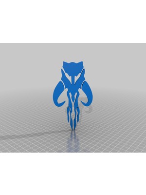 BYR Mandalor Mitosaur Kafatası Sembolü 1 (Plastik Aparattır!!!) 3D