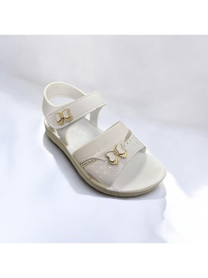 Yumuşak Tabanlı Rahat Taşlı Tokalı Kız Çocuk Sandalet