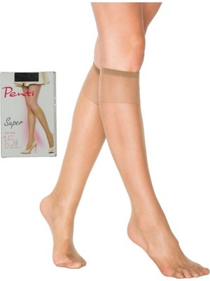 Penti 2 Adet Süper Mat Diz Altı Ince 15'den Mat Pantolon Çorabı 86 Vizon