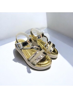 Yumuşak Tabanlı Rahat Taşlı Kız Çocuk Sandalet