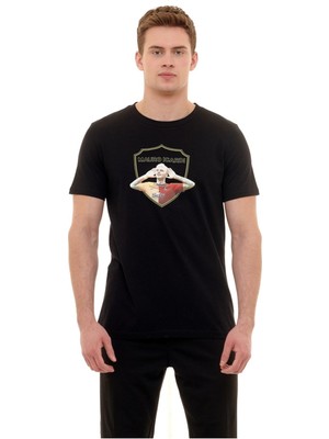 Galatasaray Orijinal Lisanslı Sıfır Yaka Siyah Gs Icardi T-Shirt