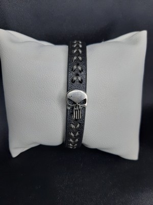 Unisex Suni Deri Metal Detaylı El Yapımı Bileklik