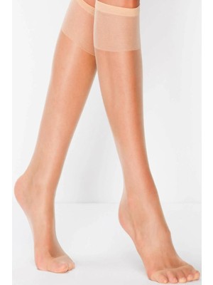 Müjde Diz Altı Tül Çorap  6'lı 20 Den Ten-Siyah-Sahra