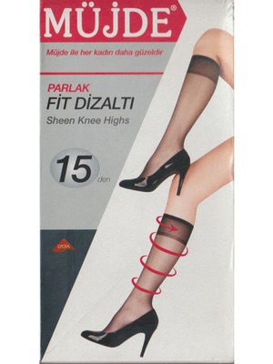 Müjde 6'lı 15 Denye Parlak Fit Dizaltı