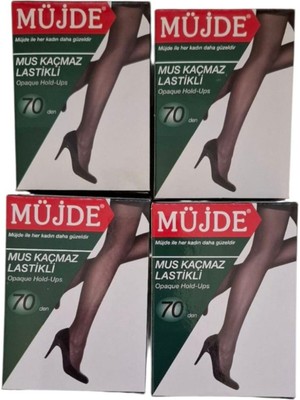 Müjde 4 Adet 70 Denye Dizüstü Mus Çorap Kalın Mus-38 Bronz