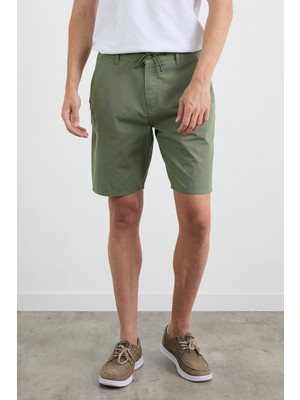 Gabardin Kargo Cepli Şort