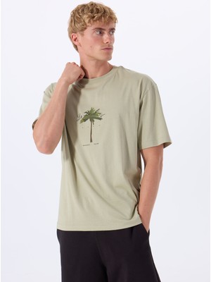 Hugo Bisiklet Yaka Düz Açık Yeşil Erkek T-Shirt 50538972_DUWOM 10266462 01