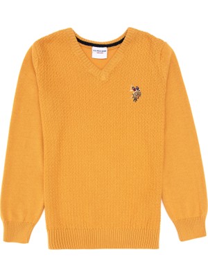U.S. Polo Assn. Erkek Çocuk Hardal Kazak /Triko 50269036-VR072